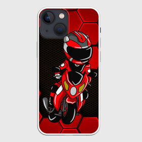 Чехол для iPhone 13 mini с принтом Байкер  Мотоциклист в городе Новоалтайск,  |  | anime | speed | аниме | байкер | гонка | гонки | колеса | мото | мотоцикл | мотоциклист | скорость | харлей | харли дэвидсон | чемпионат