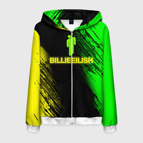 Мужская толстовка 3D на молнии с принтом BILLIE EILISH в городе Новоалтайск, 100% полиэстер | длина до линии бедра, манжеты и пояс оформлены мягкой тканевой резинкой, двухслойный капюшон со шнурком для регулировки, спереди молния, по бокам два кармана | blohsh | ghoul | билли | билли айлиш