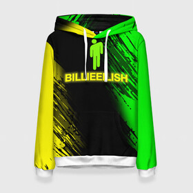 Женская толстовка 3D с принтом BILLIE EILISH в городе Новоалтайск, 100% полиэстер  | двухслойный капюшон со шнурком для регулировки, мягкие манжеты на рукавах и по низу толстовки, спереди карман-кенгуру с мягким внутренним слоем. | blohsh | ghoul | билли | билли айлиш