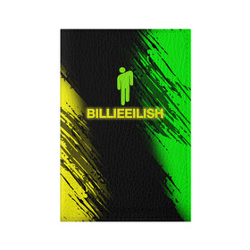 Обложка для паспорта матовая кожа с принтом BILLIE EILISH в городе Новоалтайск, натуральная матовая кожа | размер 19,3 х 13,7 см; прозрачные пластиковые крепления | Тематика изображения на принте: blohsh | ghoul | билли | билли айлиш