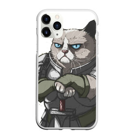 Чехол для iPhone 11 Pro Max матовый с принтом Grumpy Cat в городе Новоалтайск, Силикон |  | grumpy cat | грустный кот | доспехи | кот | кот в доспехах | кот воин | кот рыцарь | суровый кот