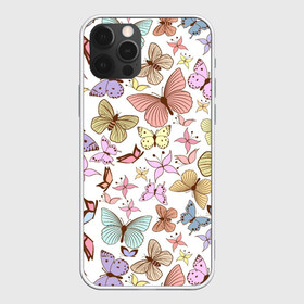 Чехол для iPhone 12 Pro Max с принтом Яркие бабочки в городе Новоалтайск, Силикон |  | бабочка | бабочки | много бабочек | насекомое | насекомые | разноцветные бабочки | разные | разные бабочки | цветные бабочки
