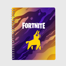 Тетрадь с принтом FORTNITE ФОРТНАЙТ в городе Новоалтайск, 100% бумага | 48 листов, плотность листов — 60 г/м2, плотность картонной обложки — 250 г/м2. Листы скреплены сбоку удобной пружинной спиралью. Уголки страниц и обложки скругленные. Цвет линий — светло-серый
 | ajhnyfqn | battle | epic | fort | fortnite | game | games | lama | mobile | nite | online | pubg | royale | season | ащкетшеу | битва | игра | игры | королевская | лама | найт | онлайн | пабг | сезон | форт | фортнайт | эпик