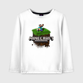 Детский лонгслив хлопок с принтом Minecraft в городе Новоалтайск, 100% хлопок | круглый вырез горловины, полуприлегающий силуэт, длина до линии бедер | minecraft | блок | блок земли | блоки | детям | земля | игровая | лето | майнкрафт | майнкрафт закат | майнкрафт персонаж | миникрафт | осень | подарок | собака