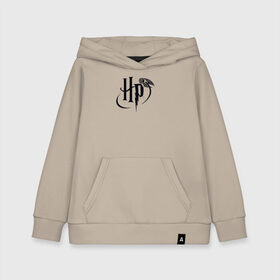 Детская толстовка хлопок с принтом Harry Potter Logo в городе Новоалтайск, 100% хлопок | Круглый горловой вырез, эластичные манжеты, пояс, капюшен | harry potter | vdosadir | гарри поттер | джоан роулинг