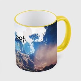 Кружка с полной запечаткой с принтом Horizon Zero Dawn в городе Новоалтайск, керамика | ёмкость 330 мл | aloy | antasy girl | art | artwork | digital art | fantasy | horizon | horizon: zero dawn | landscape | tallneck | warrior fantasy | weapon | zero dawn