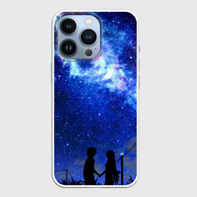 Чехол для iPhone 13 Pro с принтом Ночное  Небо в городе Новоалтайск,  |  | Тематика изображения на принте: blue | sky | башни | звездное небо | звезды | космическое | красота | небо | ночь | синий