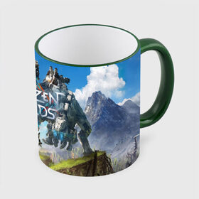 Кружка с полной запечаткой с принтом Horizon Zero Dawn в городе Новоалтайск, керамика | ёмкость 330 мл | aloy | antasy girl | art | artwork | digital art | fantasy | horizon | horizon: zero dawn | landscape | tallneck | warrior fantasy | weapon | zero dawn