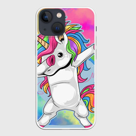 Чехол для iPhone 13 mini с принтом UNICORN DABBING в городе Новоалтайск,  |  | dabbing | unicorn | деб | единорог | радуга | танец | флекс