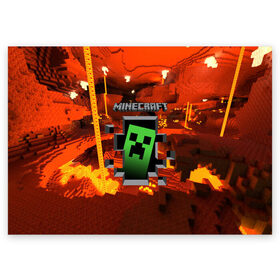 Поздравительная открытка с принтом MINECRAFT в городе Новоалтайск, 100% бумага | плотность бумаги 280 г/м2, матовая, на обратной стороне линовка и место для марки
 | Тематика изображения на принте: craft | creeper | dungeon | dungeons | earth | game | logo | mine | minecraft | minecraft dungeons | mobile | online | дунгеонс | земля | зомби | игра | крипер | лого | майкрафт | майнкрафт | онлайн | подземелье