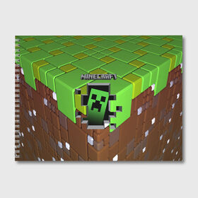 Альбом для рисования с принтом MINECRAFT в городе Новоалтайск, 100% бумага
 | матовая бумага, плотность 200 мг. | Тематика изображения на принте: craft | creeper | dungeon | dungeons | earth | game | logo | mine | minecraft | minecraft dungeons | mobile | online | дунгеонс | земля | зомби | игра | крипер | лого | майкрафт | майнкрафт | онлайн | подземелье