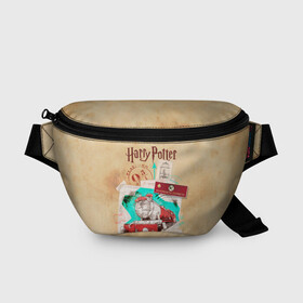 Поясная сумка 3D с принтом Harry Potter Hogwarts Express в городе Новоалтайск, 100% полиэстер | плотная ткань, ремень с регулируемой длиной, внутри несколько карманов для мелочей, основное отделение и карман с обратной стороны сумки застегиваются на молнию | harry potter | kings cross station | vdosadir | вокзал кингс кросс | гарри поттер | джоан роулинг | платформа