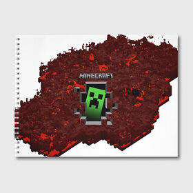 Альбом для рисования с принтом MINECRAFT в городе Новоалтайск, 100% бумага
 | матовая бумага, плотность 200 мг. | Тематика изображения на принте: craft | creeper | dungeon | dungeons | earth | game | logo | mine | minecraft | minecraft dungeons | mobile | online | дунгеонс | земля | зомби | игра | крипер | лого | майкрафт | майнкрафт | онлайн | подземелье