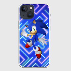 Чехол для iPhone 13 mini с принтом Соник disco в городе Новоалтайск,  |  | boom | cartoon | neon | playstation | sonic | броня | бум | геометрические | герой | детские | диско | еж | ежик | животные | звери | игра | лесные | лол | малыш | молнии | мультфильм | мультяшный | неоновый | полосы