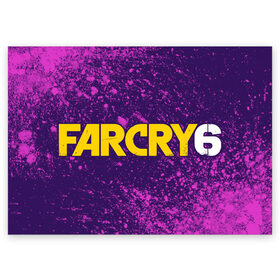 Поздравительная открытка с принтом FAR CRY 6 / ФАР КРАЙ 6 в городе Новоалтайск, 100% бумага | плотность бумаги 280 г/м2, матовая, на обратной стороне линовка и место для марки
 | cry | dawn | far | far cry 6 | farcry | farcry 6 | farcry6 | game | games | logo | new | primal | six | антон | дэни | игра | игры | кастильо | край | лого | логотип | рохас | символ | символы | фар | фар край 6 | фаркрай | фаркрай 6 | фаркрай6