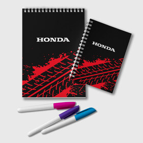 Блокнот с принтом HONDA ХОНДА в городе Новоалтайск, 100% бумага | 48 листов, плотность листов — 60 г/м2, плотность картонной обложки — 250 г/м2. Листы скреплены удобной пружинной спиралью. Цвет линий — светло-серый
 | Тематика изображения на принте: accord | auto | civic | crv | honda | jylf | logo | moto | motors | racing | sport | авто | автомобиль | аккорд | гонки | гоночный | лого | логотип | логотипы | марка | мото | моторс | мотоцикл | рщтвф | серия | символ | символы | спорт