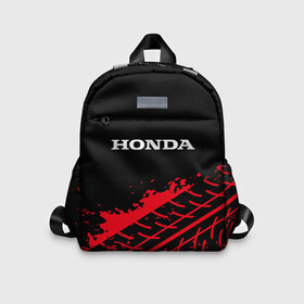 Детский рюкзак 3D с принтом HONDA   ХОНДА в городе Новоалтайск, 100% полиэстер | лямки с регулируемой длиной, сверху петелька, чтобы рюкзак можно было повесить на вешалку. Основное отделение закрывается на молнию, как и внешний карман. Внутри дополнительный карман. По бокам два дополнительных кармашка | accord | auto | civic | crv | honda | jylf | logo | moto | motors | racing | sport | авто | автомобиль | аккорд | гонки | гоночный | лого | логотип | логотипы | марка | мото | моторс | мотоцикл | рщтвф | серия | символ | символы | спорт