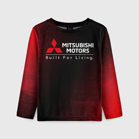 Детский лонгслив 3D с принтом MITSUBISHI / МИТСУБИСИ в городе Новоалтайск, 100% полиэстер | длинные рукава, круглый вырез горловины, полуприлегающий силуэт
 | auto | lancer | logo | mitsubishi | mitsubisi | moto | motors | outlander | pajero | sport | авто | аутлендер | лансер | лого | логотип | марка | митсубиси | митсубиши | мото | моторс | паджеро | серия | символ | символы | спорт | ьшеыгишырш