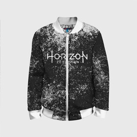Детский бомбер 3D с принтом HORIZON ZERO DAWN (S) в городе Новоалтайск, 100% полиэстер | застегивается на молнию, по бокам два кармана без застежек, мягкие манжеты, по низу бомбера и на воротнике — эластичная резинка | aloy | antasy girl | art | artwork | digital art | fantasy | horizon | horizon: zero dawn | landscape | tallneck | warrior fantasy | weapon | zero dawn