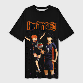 Платье-футболка 3D с принтом MANGA в городе Новоалтайск,  |  | haikyuu | акааши | волейбол | для девушек | для детей | для парней | манга | мульт | сериал