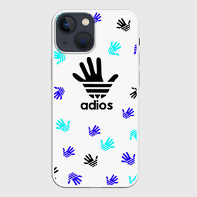 Чехол для iPhone 13 mini с принтом Adios в городе Новоалтайск,  |  | adidas | adios | адидас | антибренд | бренд | гуси | гуччи | мем | отпечаток | потерялся | прикол | рука | след