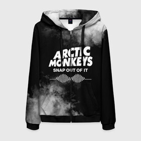 Мужская толстовка 3D на молнии с принтом Arctic Monkeys в городе Новоалтайск, 100% полиэстер | длина до линии бедра, манжеты и пояс оформлены мягкой тканевой резинкой, двухслойный капюшон со шнурком для регулировки, спереди молния, по бокам два кармана | arctic | monkeys | rock | алекс тёрнер | арктик | группа | группы | джейми кук | инди | манкиз | музыка | мэтт хелдерс | ник омэлли | постпанк | рок