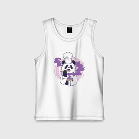 Детская майка хлопок с принтом Панда повар в городе Новоалтайск,  |  | chef | cooking | cute | funny | micheling | panda | pandas | smoke | soup | варит | готовит | готовка | дым | забавная | звезда | звезды | кулинария | кун фу | кунг фу | милая | мишлен | поваренок | помошник | пухлая | пухлый | су шеф