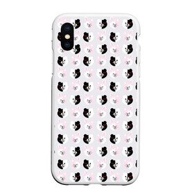 Чехол для iPhone XS Max матовый с принтом Monokuma в городе Новоалтайск, Силикон | Область печати: задняя сторона чехла, без боковых панелей | Тематика изображения на принте: danganronpa | директор | пик надежды | ученик | школа