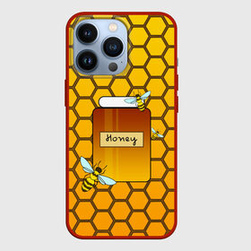 Чехол для iPhone 13 Pro с принтом Сладкий мёд в городе Новоалтайск,  |  | желтый | мед | насекомое | пчела | сладкий | соты | улей