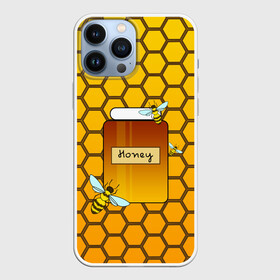 Чехол для iPhone 13 Pro Max с принтом Сладкий мёд в городе Новоалтайск,  |  | желтый | мед | насекомое | пчела | сладкий | соты | улей