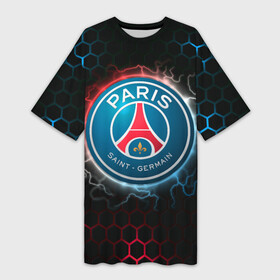 Платье-футболка 3D с принтом ПСЖ в городе Новоалтайск,  |  | paris saint germain | psg | пари сен жермен | парижане | псж | спорт | футбол | футбольный клуб