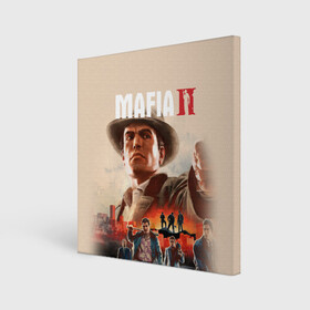 Холст квадратный с принтом Mafia II в городе Новоалтайск, 100% ПВХ |  | definitive edition | mafia | mafia ii | вито скалетта | генри томасино | джо барбаро | лео галанте | мафия | мафия 2 | томас анджело | франческа | фрэнк винчи | эдди скарпа