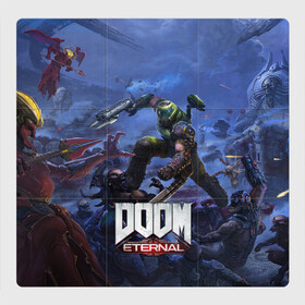 Магнитный плакат 3Х3 с принтом Doom Eternal The Ancient Gods в городе Новоалтайск, Полимерный материал с магнитным слоем | 9 деталей размером 9*9 см | Тематика изображения на принте: demon | dlc | doom | doom slayer | doomguy | eternal | games | the ancient gods | демон | древние боги | дум | игры | палач рока