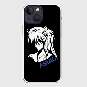 Чехол для iPhone 13 mini с принтом Черно белая АСКА в городе Новоалтайск,  |  | 002 | 02 | aska | cyberpunk | eva | evangelion | future | аниме | аска | ева | ева02 | евангелион | евангилион | икари | киберпанк | лэнгли | меха | синдзи | сорью