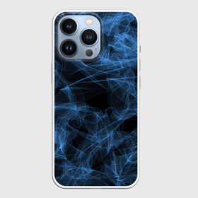 Чехол для iPhone 13 Pro с принтом Синяя паутина в городе Новоалтайск,  |  | Тематика изображения на принте: colors | cosmic | stars | yellow | брызги | звезды | краски | планета | разводы красок