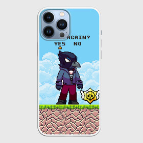 Чехол для iPhone 13 Pro Max с принтом Brawl Stars Pixel Crow в городе Новоалтайск,  |  | Тематика изображения на принте: brawl | game | leon | lion | moba | pixel | pixel art | star | talk | vol | боец | бравл | бравлер | браул | броул | броулер | вольт | ворон | звезды | игра | кроу | леон | лион | мифический | моба | пиксельный | пиксельный 