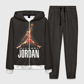 Мужской костюм 3D с принтом MICHAEL JORDAN в городе Новоалтайск, 100% полиэстер | Манжеты и пояс оформлены тканевой резинкой, двухслойный капюшон со шнурком для регулировки, карманы спереди | jordan | michael | michael jordan | nba | баскетбол | баскетболист | джордан | защитник | майкл | майкл джордан | нба