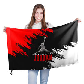 Флаг 3D с принтом MICHAEL JORDAN в городе Новоалтайск, 100% полиэстер | плотность ткани — 95 г/м2, размер — 67 х 109 см. Принт наносится с одной стороны | jordan | michael | michael jordan | nba | баскетбол | баскетболист | джордан | защитник | майкл | майкл джордан | нба