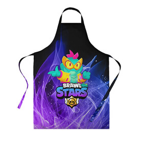 Фартук 3D с принтом BRAWL STARS DEXTER в городе Новоалтайск, 100% полиэстер | общий размер — 65 х 85 см, ширина нагрудника — 26 см, горловина — 53 см, длина завязок — 54 см, общий обхват в поясе — 173 см. Принт на завязках и на горловине наносится с двух сторон, на основной части фартука — только с внешней стороны | bibi | brawl | brawl stars | crow | dexter | leon | stars | бравл | бравл старс | браво старс | игра | компьютерная | кров | леон | онлайн | старс