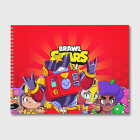 Альбом для рисования с принтом BRAWL STARS SURGE в городе Новоалтайск, 100% бумага
 | матовая бумага, плотность 200 мг. | Тематика изображения на принте: brawl stars | brawl stars surge | brawler | surge | volt | бравл старз | бравлер | вольт