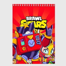 Скетчбук с принтом BRAWL STARS SURGE в городе Новоалтайск, 100% бумага
 | 48 листов, плотность листов — 100 г/м2, плотность картонной обложки — 250 г/м2. Листы скреплены сверху удобной пружинной спиралью | Тематика изображения на принте: brawl stars | brawl stars surge | brawler | surge | volt | бравл старз | бравлер | вольт