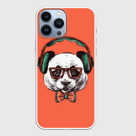 Чехол для iPhone 13 Pro Max с принтом панда меломан в городе Новоалтайск,  |  | винтаж | графика | меломан | музыка | наушники | очки | панда | ретро | рисунок панды | хипстер