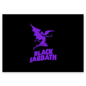 Поздравительная открытка с принтом Black Sabbath в городе Новоалтайск, 100% бумага | плотность бумаги 280 г/м2, матовая, на обратной стороне линовка и место для марки
 | black sabbath | hard rock | heavy metal | блэк сабат | группы | метал | музыка | оззи осборн | рок | хард рок | хэви метал