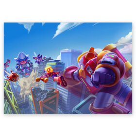 Поздравительная открытка с принтом Brawl Stars Макс и Вольт спина в городе Новоалтайск, 100% бумага | плотность бумаги 280 г/м2, матовая, на обратной стороне линовка и место для марки
 | Тематика изображения на принте: brawl stars | crow | games | leon | max | sandy | spike | summer of monsters | surge | барли | беа | биби | бравл | броул ставрс | ворон | гэйл | деррил | джеки | джина | игры | карл | леон | лето монстров | макс | мистер п | мортис | 
