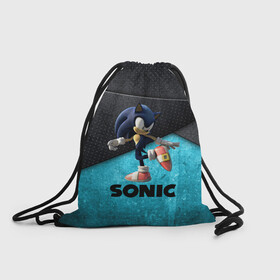 Рюкзак-мешок 3D с принтом SONIC в городе Новоалтайск, 100% полиэстер | плотность ткани — 200 г/м2, размер — 35 х 45 см; лямки — толстые шнурки, застежка на шнуровке, без карманов и подкладки | hedgehog | metal sonic | silver | silver the hedgehog | sonic | sonic boom | sonic the hedgehog | ёж сонник | игры | соник | фильмы