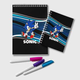 Блокнот с принтом SONIC в городе Новоалтайск, 100% бумага | 48 листов, плотность листов — 60 г/м2, плотность картонной обложки — 250 г/м2. Листы скреплены удобной пружинной спиралью. Цвет линий — светло-серый
 | Тематика изображения на принте: hedgehog | metal sonic | silver | silver the hedgehog | sonic | sonic boom | sonic the hedgehog | ёж сонник | игры | соник | фильмы