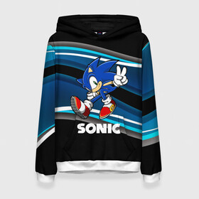 Женская толстовка 3D с принтом SONIC в городе Новоалтайск, 100% полиэстер  | двухслойный капюшон со шнурком для регулировки, мягкие манжеты на рукавах и по низу толстовки, спереди карман-кенгуру с мягким внутренним слоем. | hedgehog | metal sonic | silver | silver the hedgehog | sonic | sonic boom | sonic the hedgehog | ёж сонник | игры | соник | фильмы