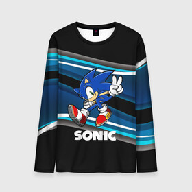 Мужской лонгслив 3D с принтом SONIC в городе Новоалтайск, 100% полиэстер | длинные рукава, круглый вырез горловины, полуприлегающий силуэт | hedgehog | metal sonic | silver | silver the hedgehog | sonic | sonic boom | sonic the hedgehog | ёж сонник | игры | соник | фильмы