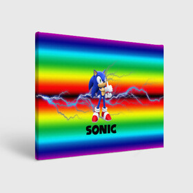 Холст прямоугольный с принтом SONIC RAINBOW в городе Новоалтайск, 100% ПВХ |  | hedgehog | metal sonic | silver | silver the hedgehog | sonic | sonic boom | sonic the hedgehog | ёж сонник | игры | соник | фильмы