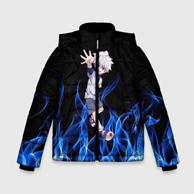Зимняя куртка для мальчиков 3D с принтом Killua Zoldyck Blue Fire в городе Новоалтайск, ткань верха — 100% полиэстер; подклад — 100% полиэстер, утеплитель — 100% полиэстер | длина ниже бедра, удлиненная спинка, воротник стойка и отстегивающийся капюшон. Есть боковые карманы с листочкой на кнопках, утяжки по низу изделия и внутренний карман на молнии. 

Предусмотрены светоотражающий принт на спинке, радужный светоотражающий элемент на пуллере молнии и на резинке для утяжки | hunter  hunter | алая иллюзия | гон фрикс | курапика | леорио | молния | огонь | охотник х охотник | персонажи | последняя миссия | хантер | хантер икс хантер | хантер х хантер | хисока